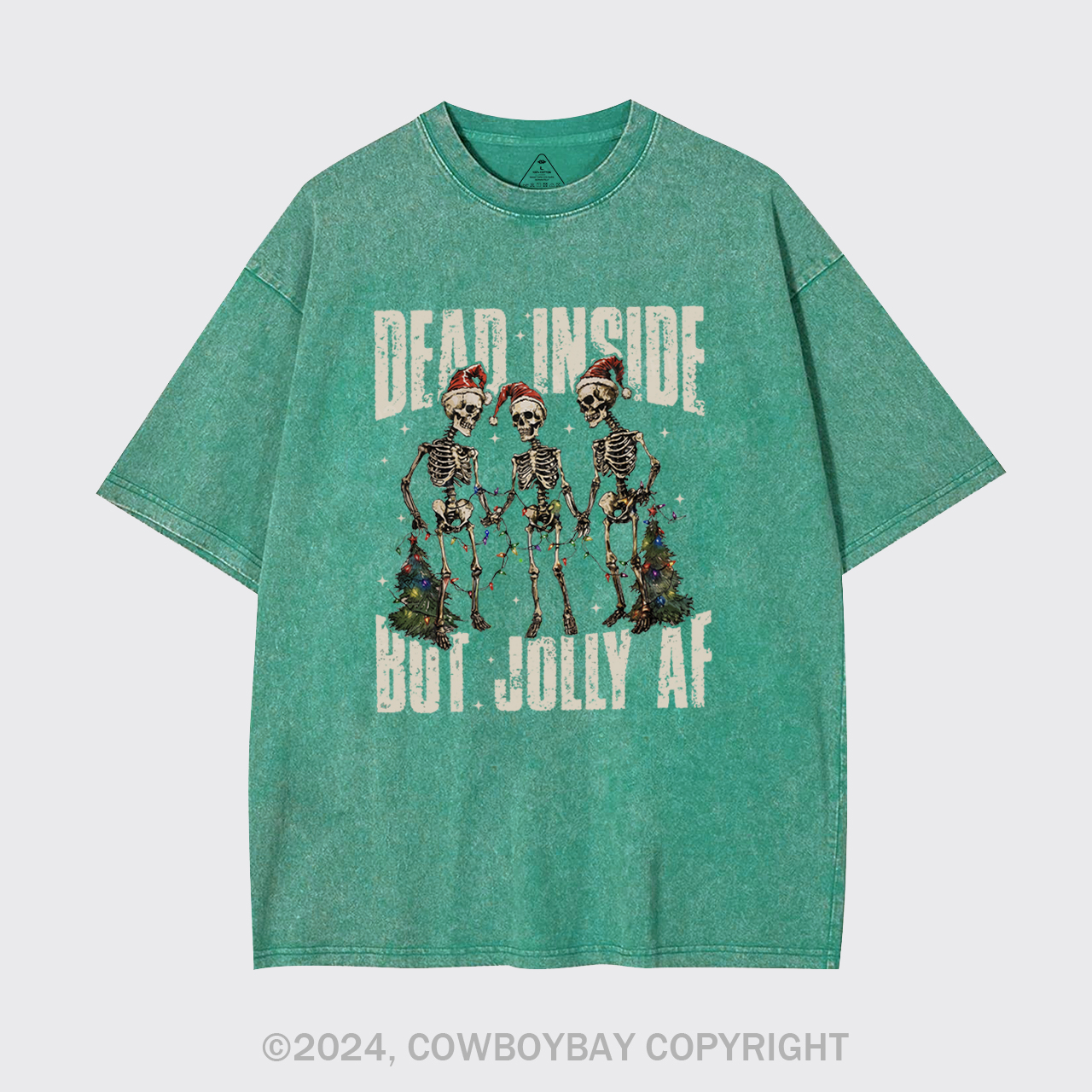 Dead Inside But Jolly Af Garment-dye Tees