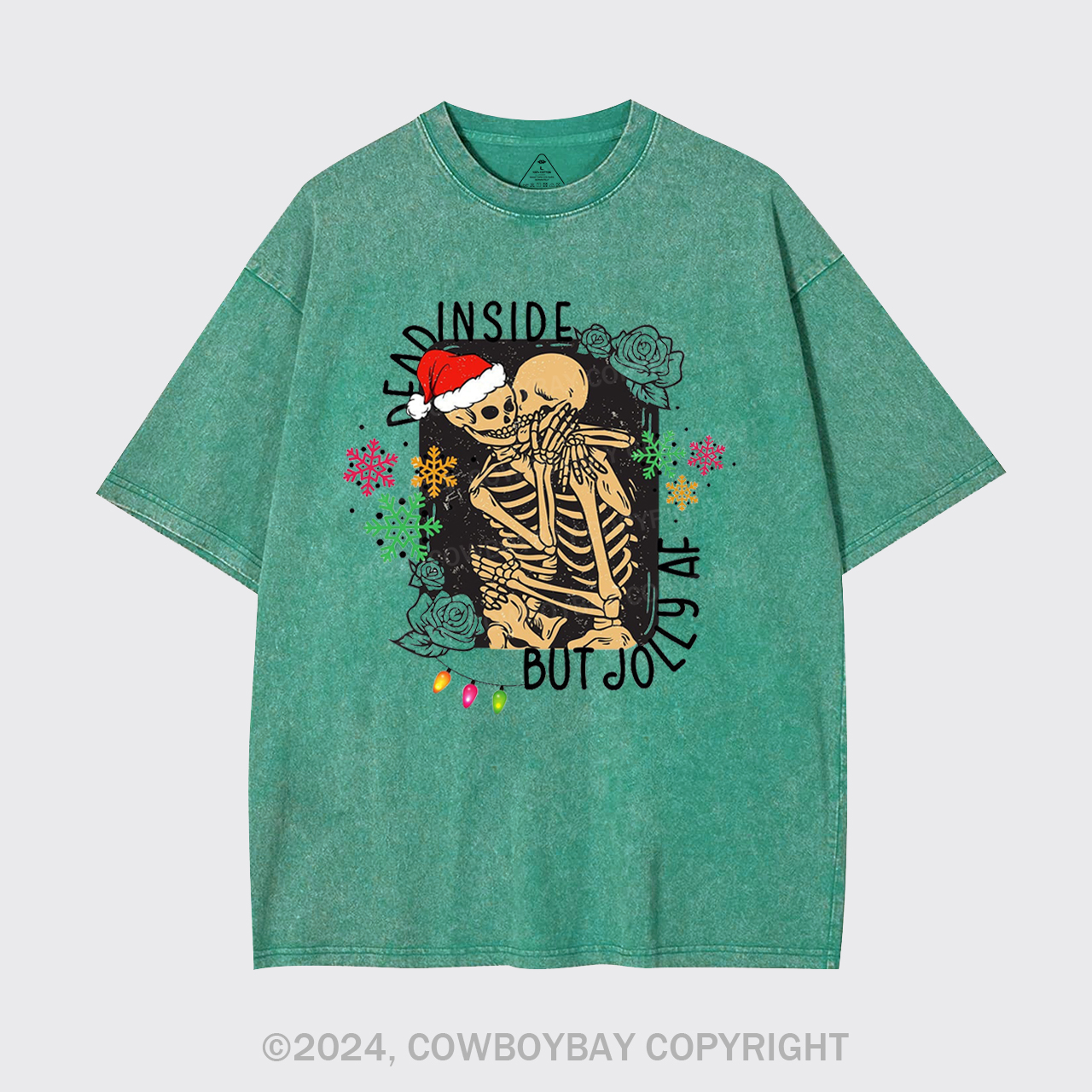 Dead Inside Skeleton Garment-dye Tees