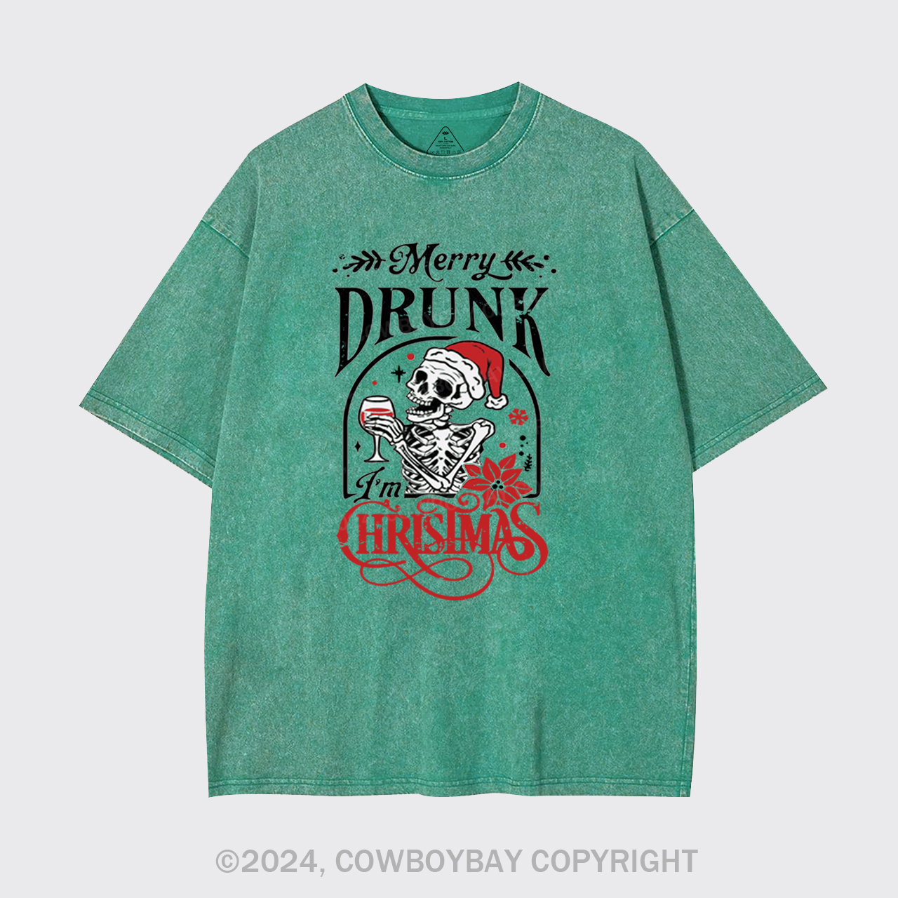 Christmas Skulls Garment-dye Tees