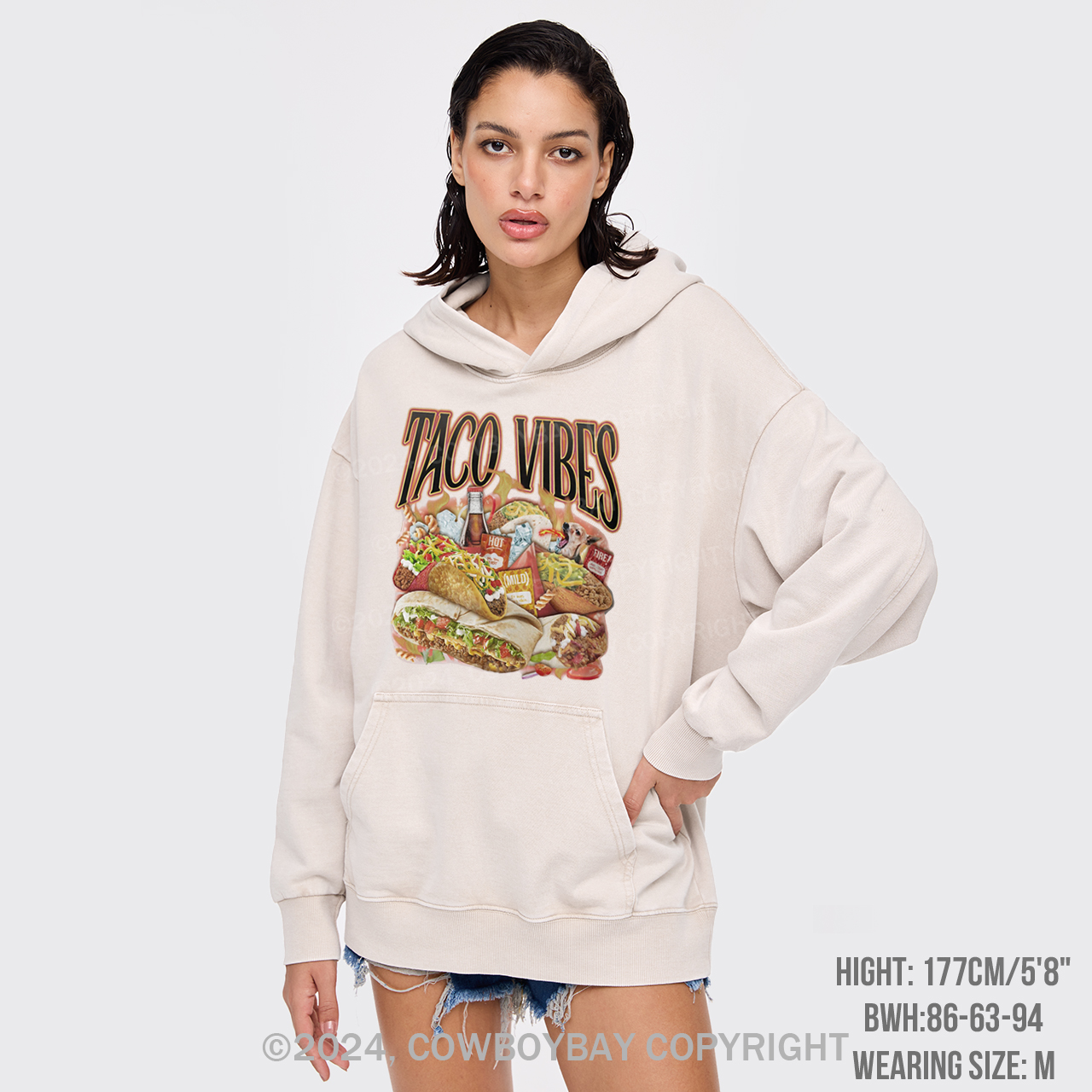 Taco Vibes Garment-Dye Hoodies