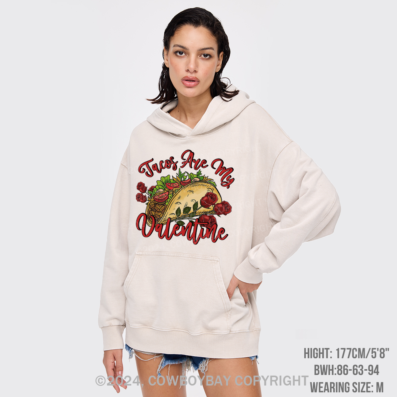 I'm Into Fitness, Fitness Taco In My Mouth Garment-Dye Hoodies