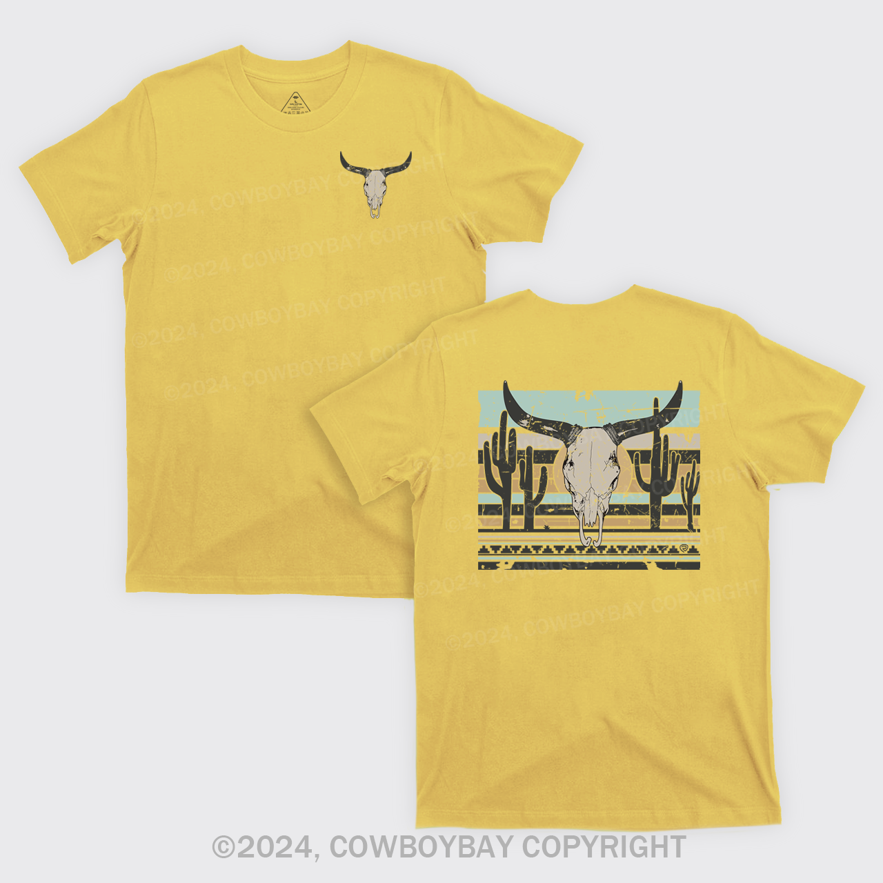 Rock Roll Steer Skull T-Shirts