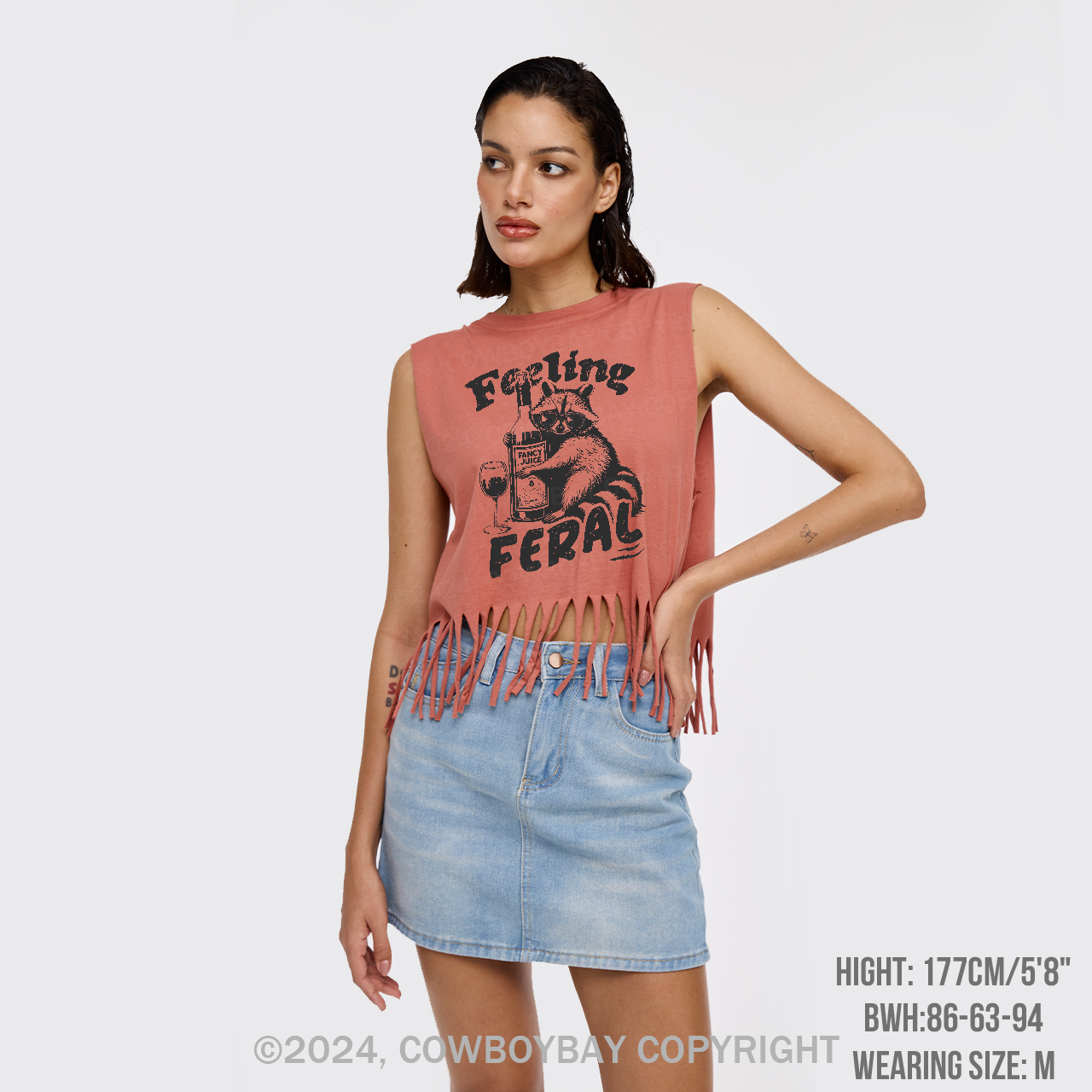 Feeling Feral Of Raccoon Fringe Tank