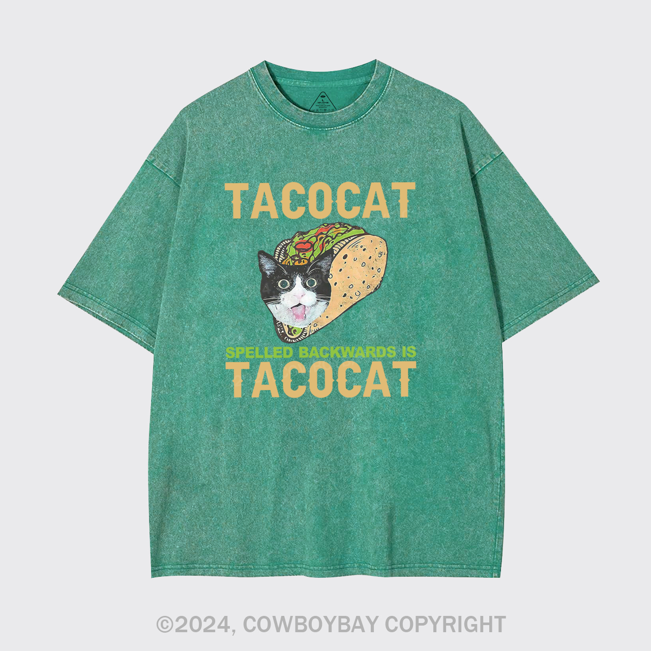 Tacocat Spelled Backwards Is Tacocat Garment-dye Tees