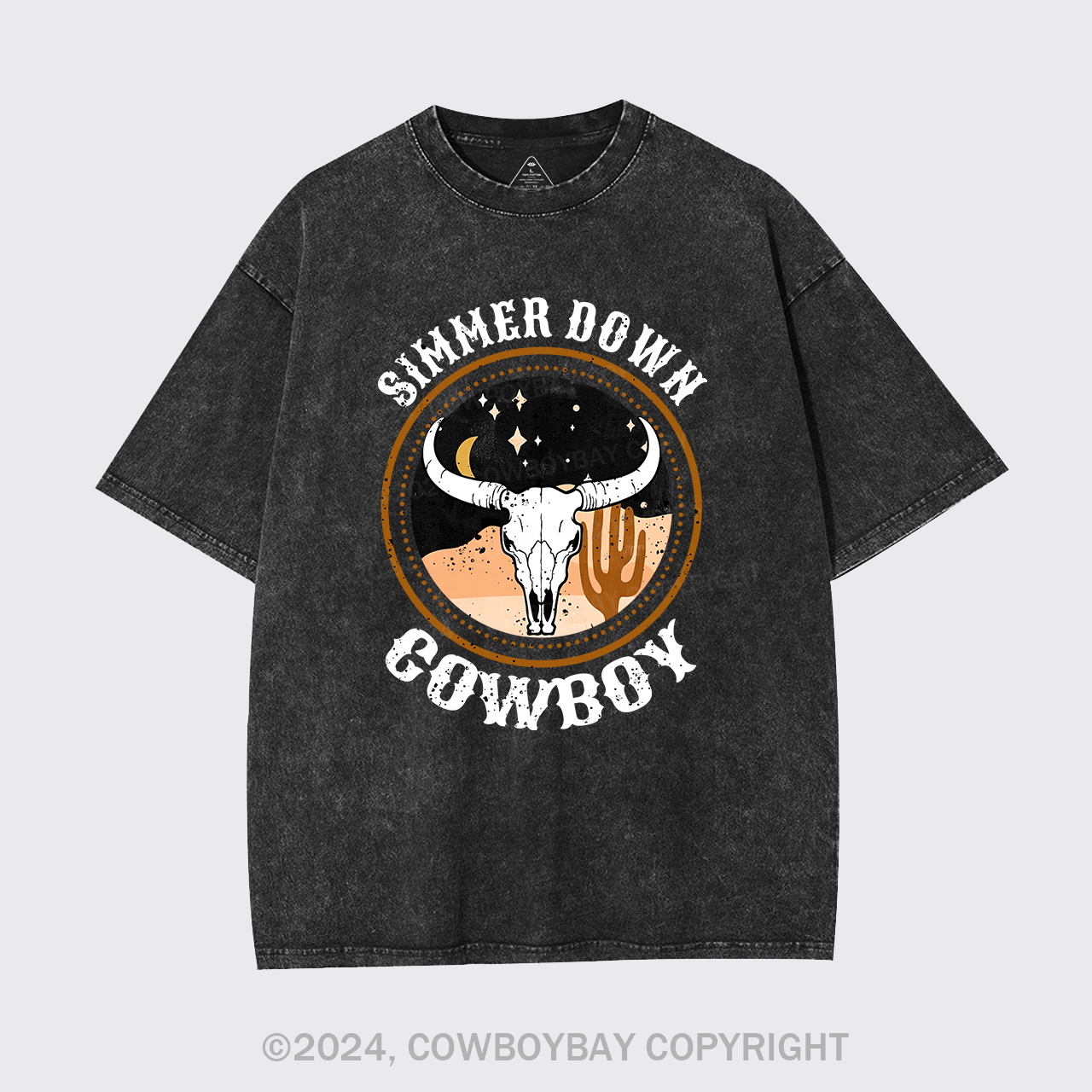 Simmer Down Western Cowboy Garment-dye Tees