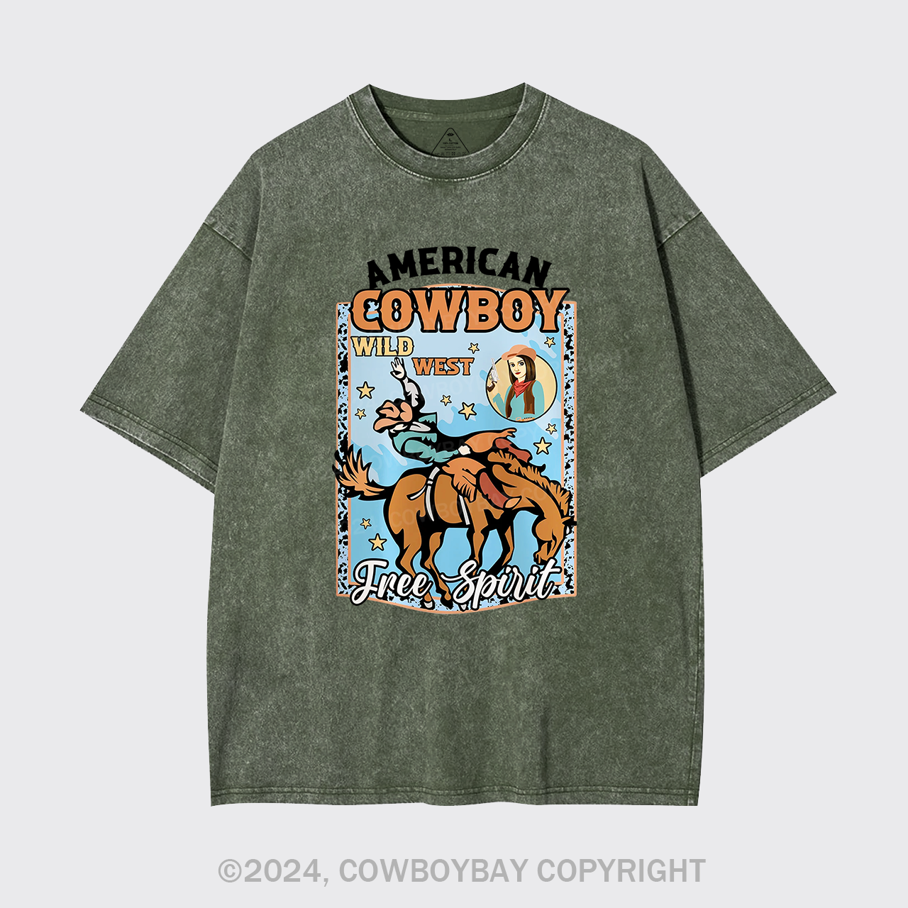 American Cowboy Wild West Garment-dye Tees