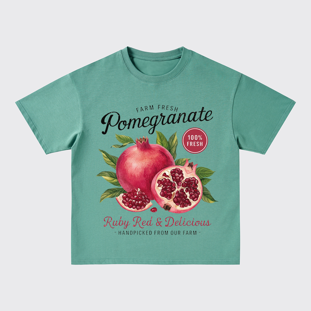 Retro Style-Fresh Pomegranate Oversize T-Shirts