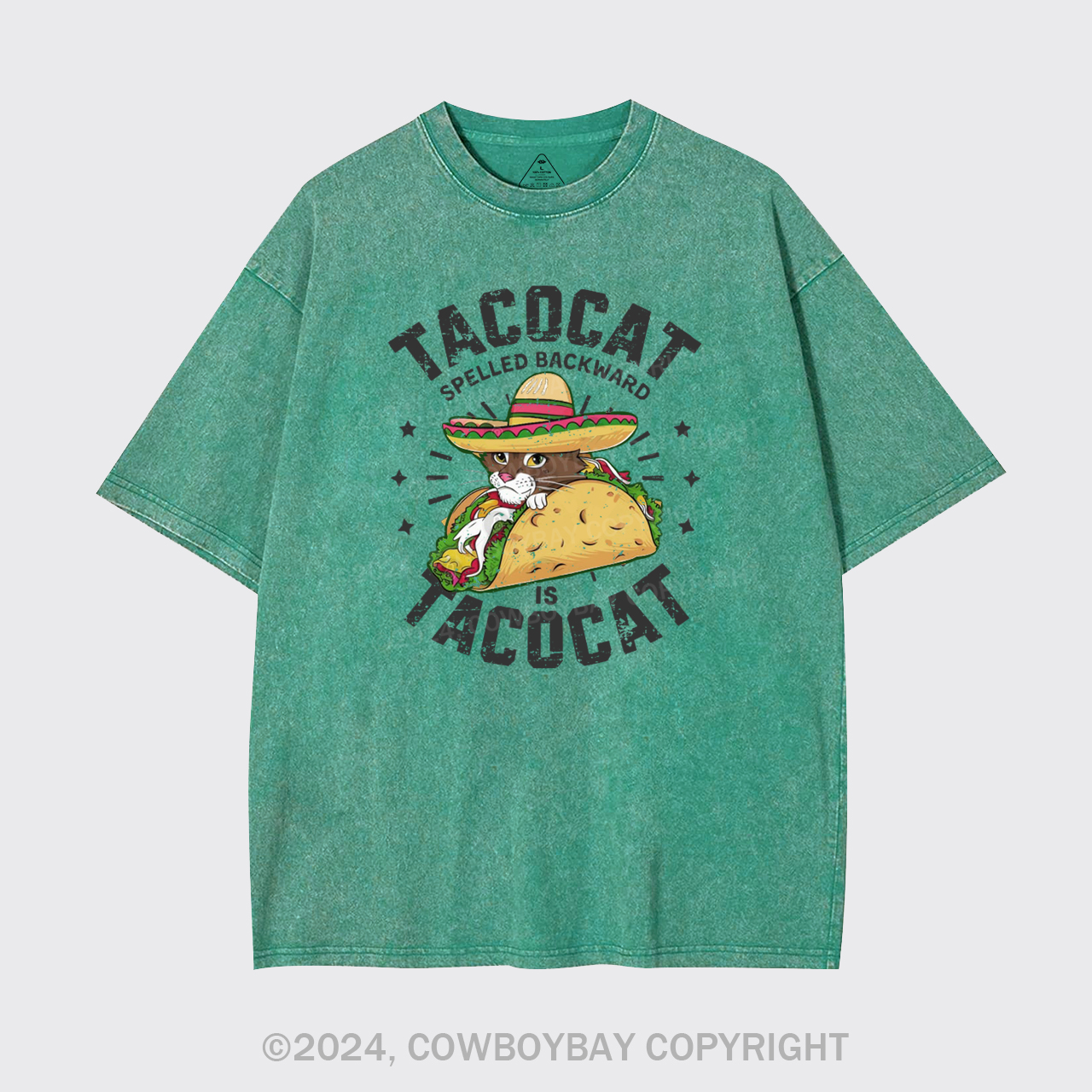 Tacocat Spelled Backward Is Tacocat Garment-dye Tees