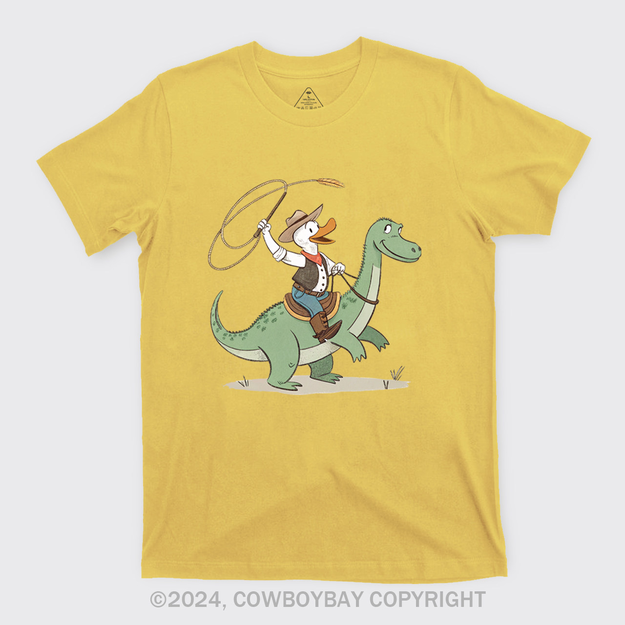 Cowboy Duck Riding Dinosaur T-Shirts