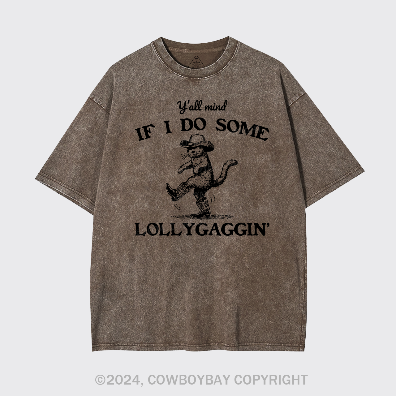 Sneaky Cowboy Cat Garment-dye Tees