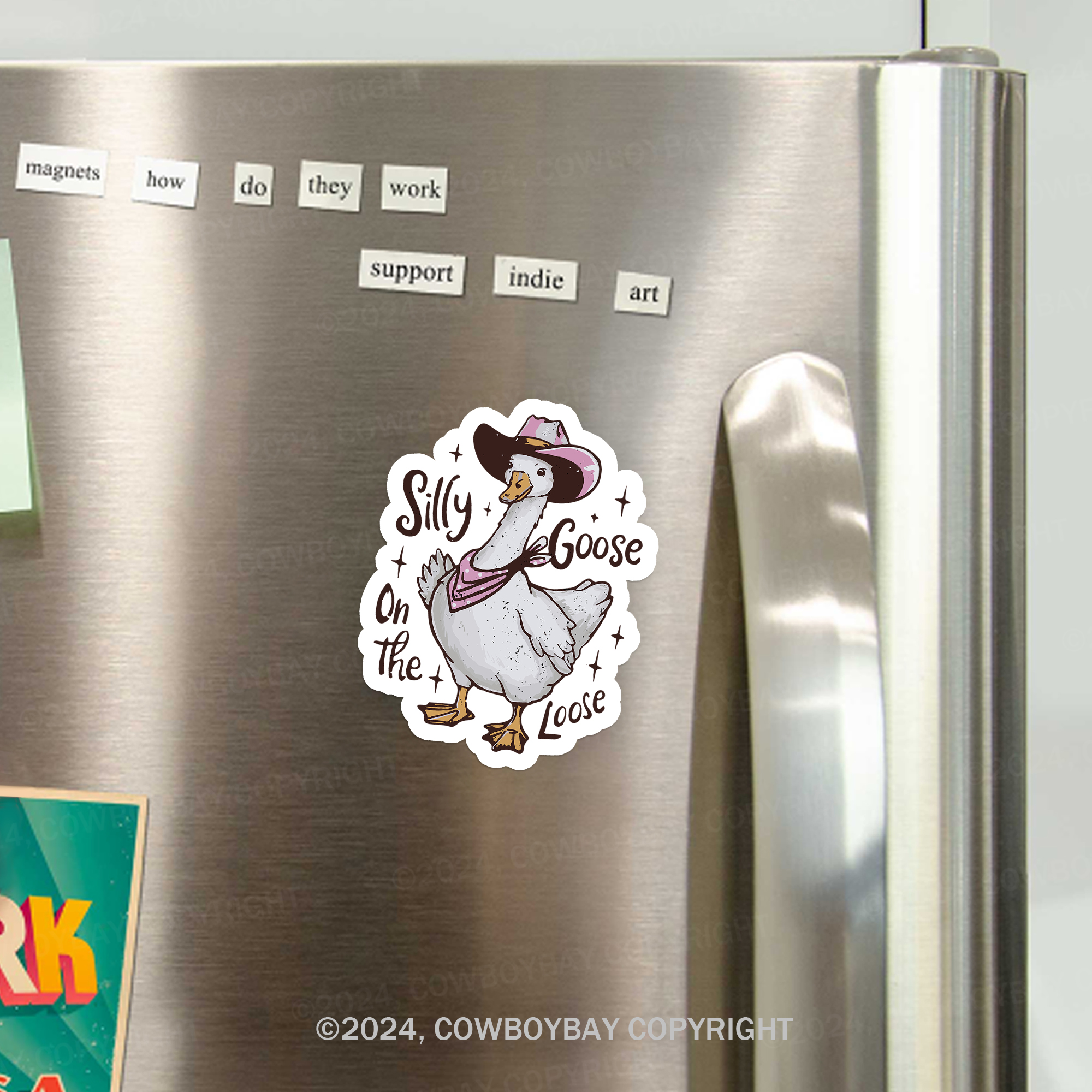 Silly Goose,On The Loose Fridge Magnet