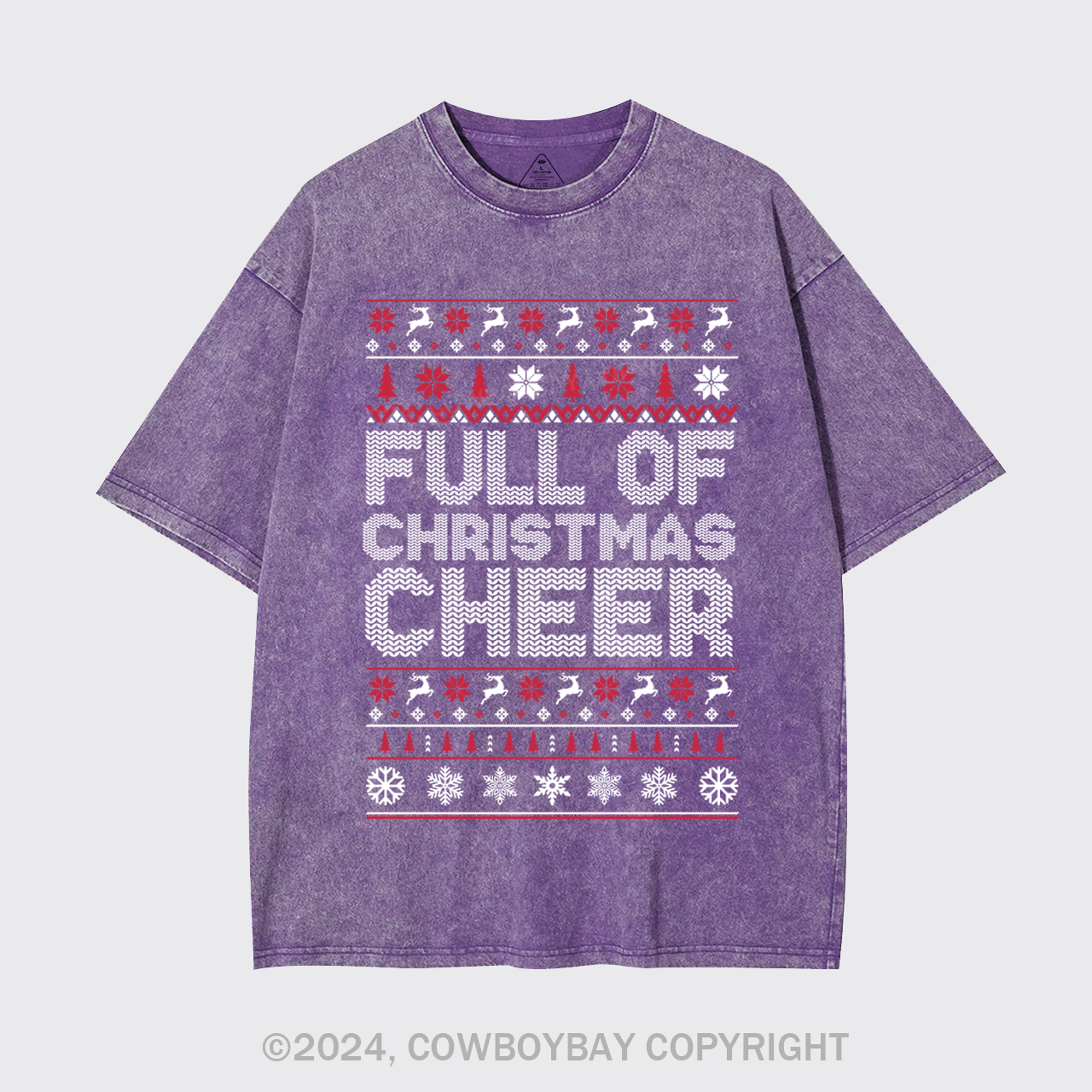 Full Of Christmas Cheer Garment-dye Tees