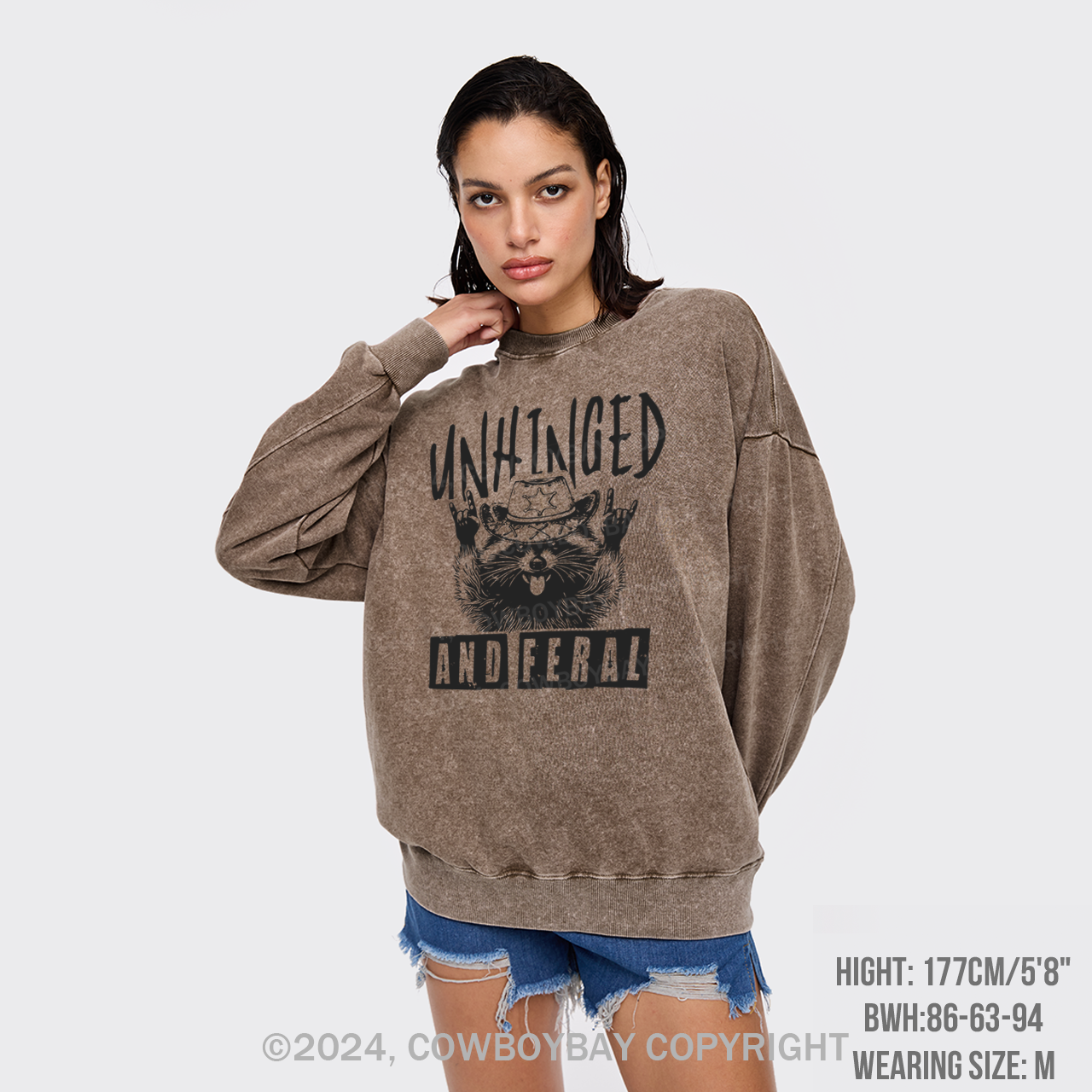 Unhinged And Feral Washed Sweatshirts