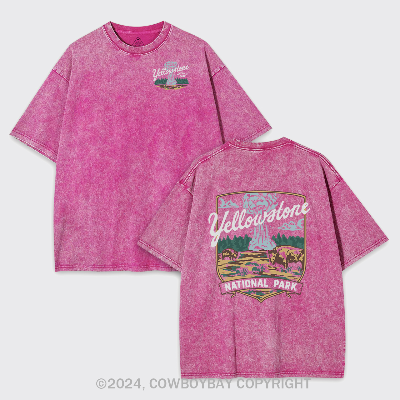 Yellowstone Vintage Illustration Garment-dye Tees