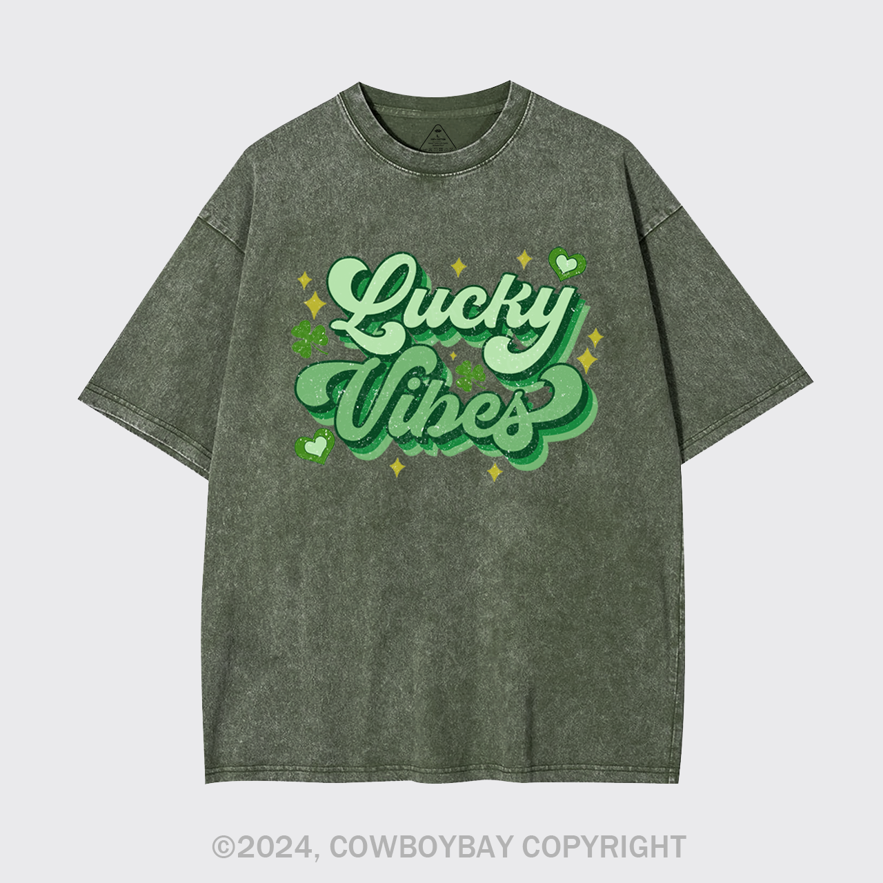 Retro St Patricks Day Garment-dye Tees