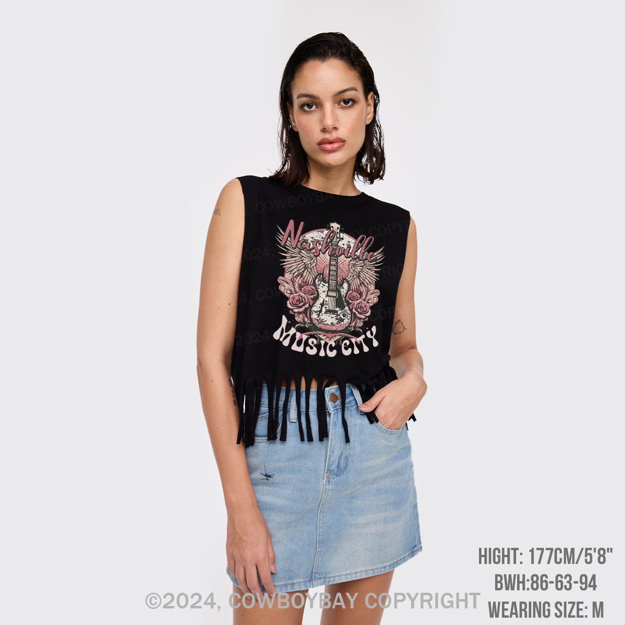 Western Nashville Music City Fringe Tank