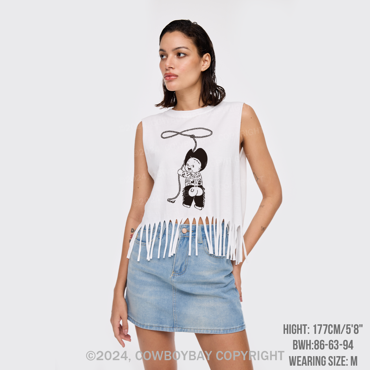 Kewpie Cowboy Fringe Tank