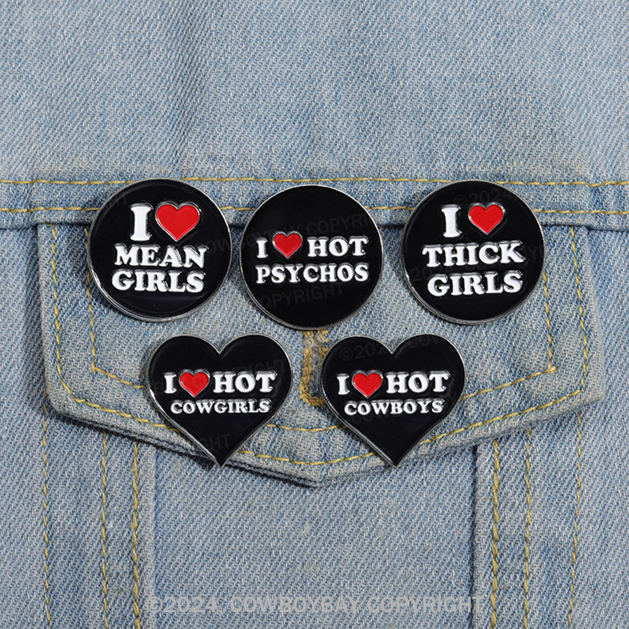 I Love Hot Psychos_Cowboybay Pin