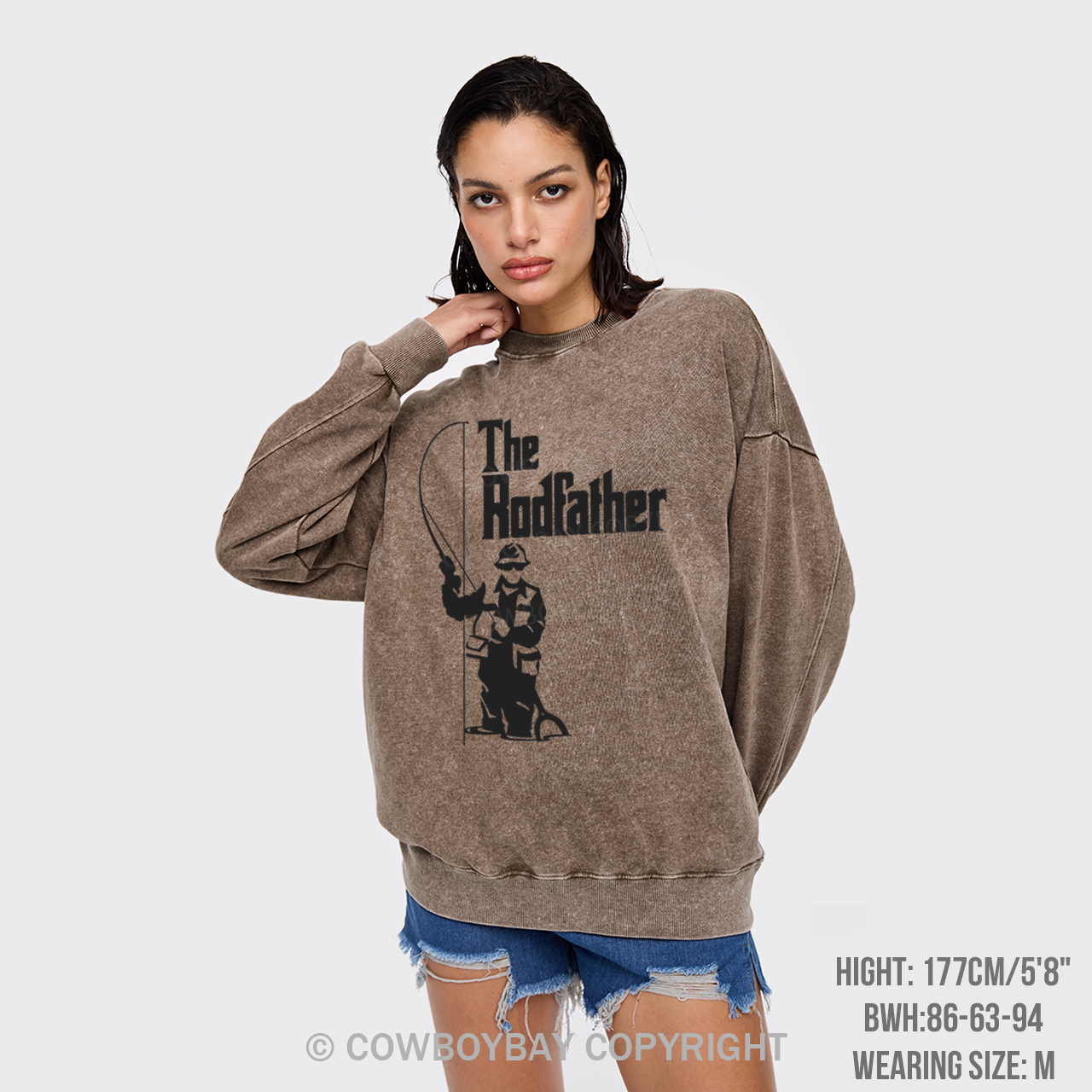 The Rodfather Fishing Washed Sweatshirts