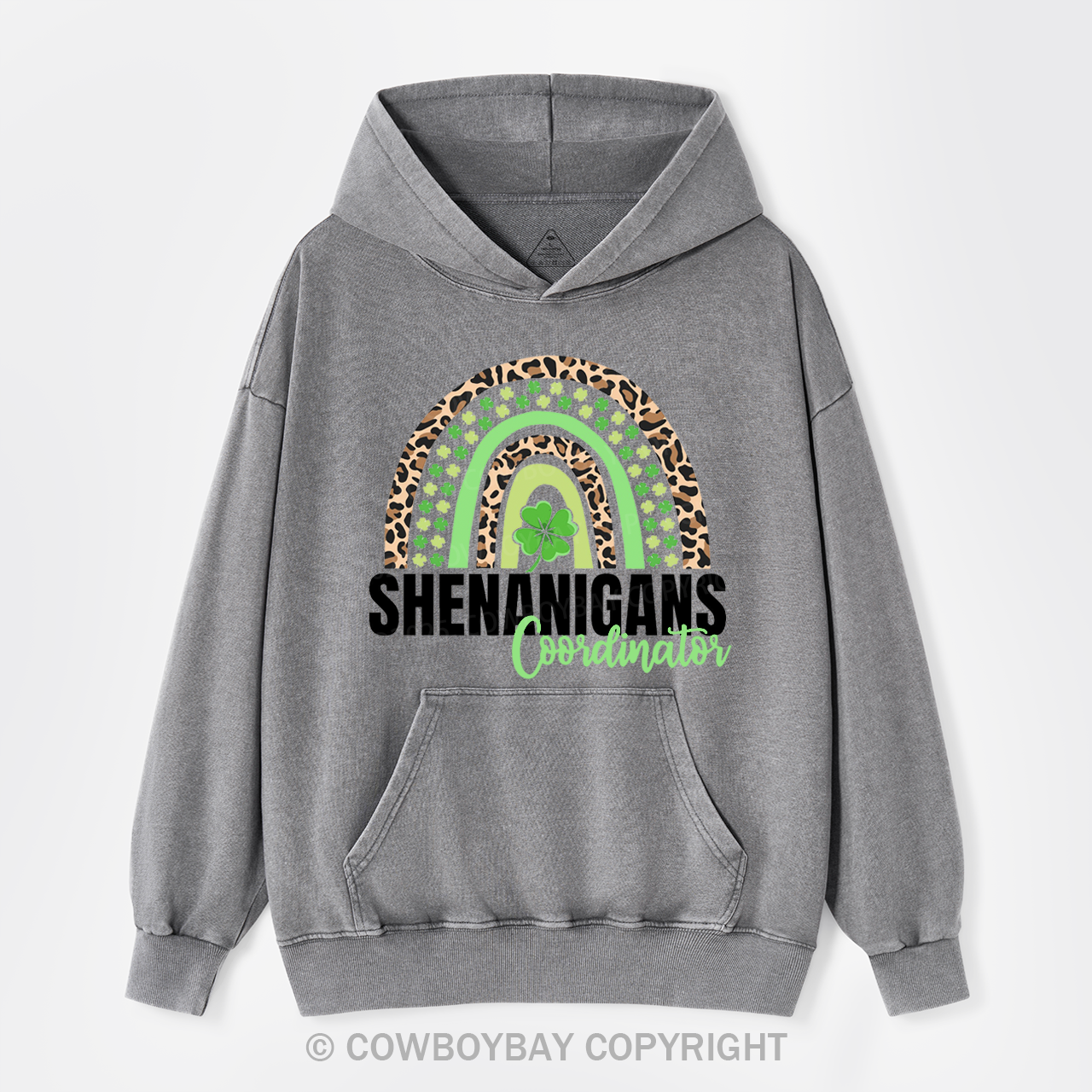 Happy Go Lucky,St Patrick's Day Garment-Dye Hoodies