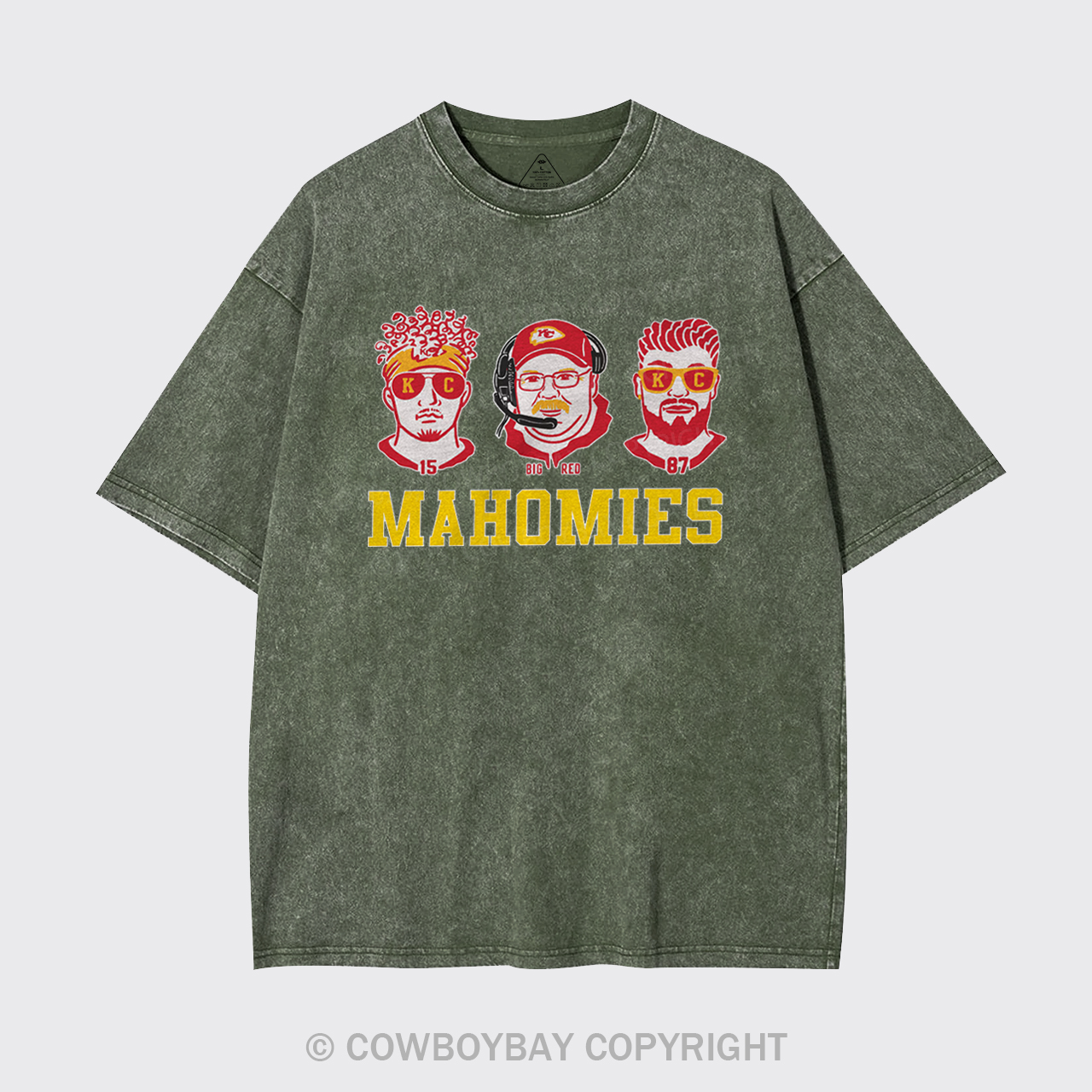 Funny KC Football Mahomies Garment-dye Tees