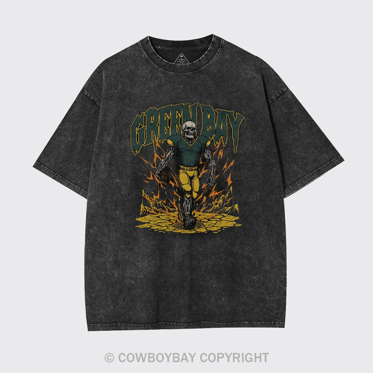 Vintage Skeleton Football Garment-dye Tees