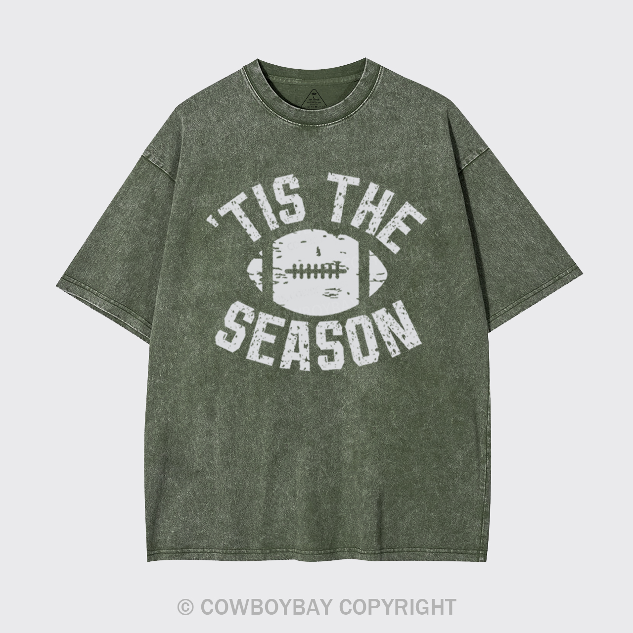 Tis The Season Football Garment-dye Tees