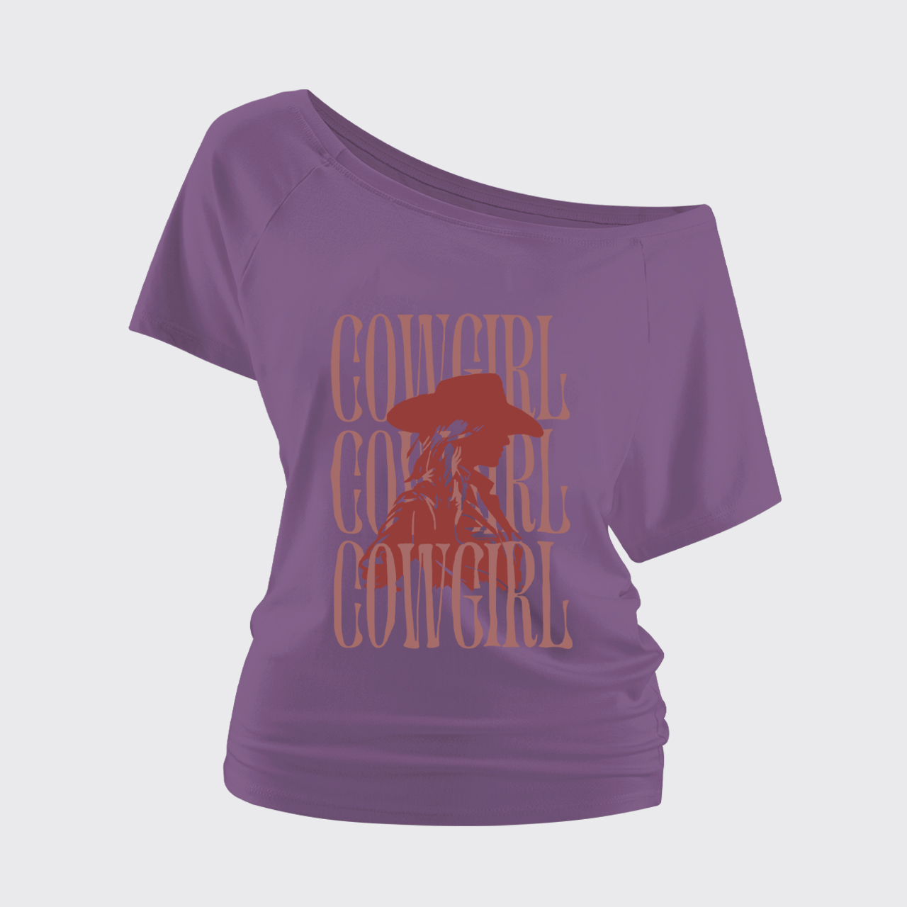 Western Style Cowgirl Off Shoulder Top