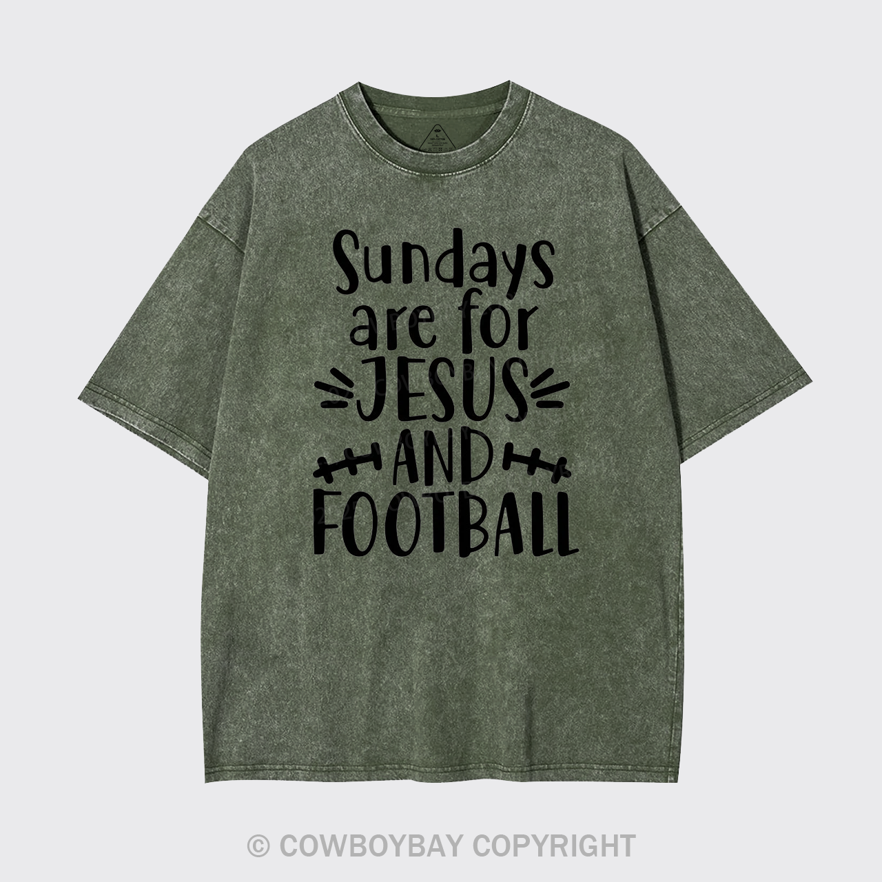 Jesus And Football Garment-dye Tees