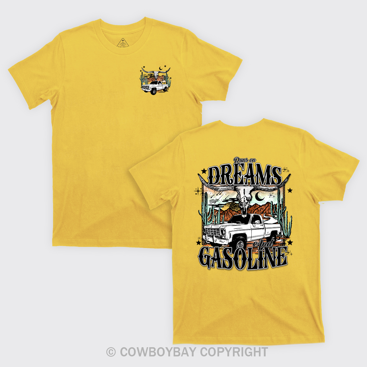 Runs on Dreams and Gasoline Country Cowboy T-Shirts