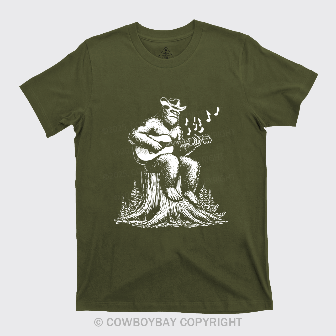 Retro Bigfoot Playing Guitar T-Shirts
