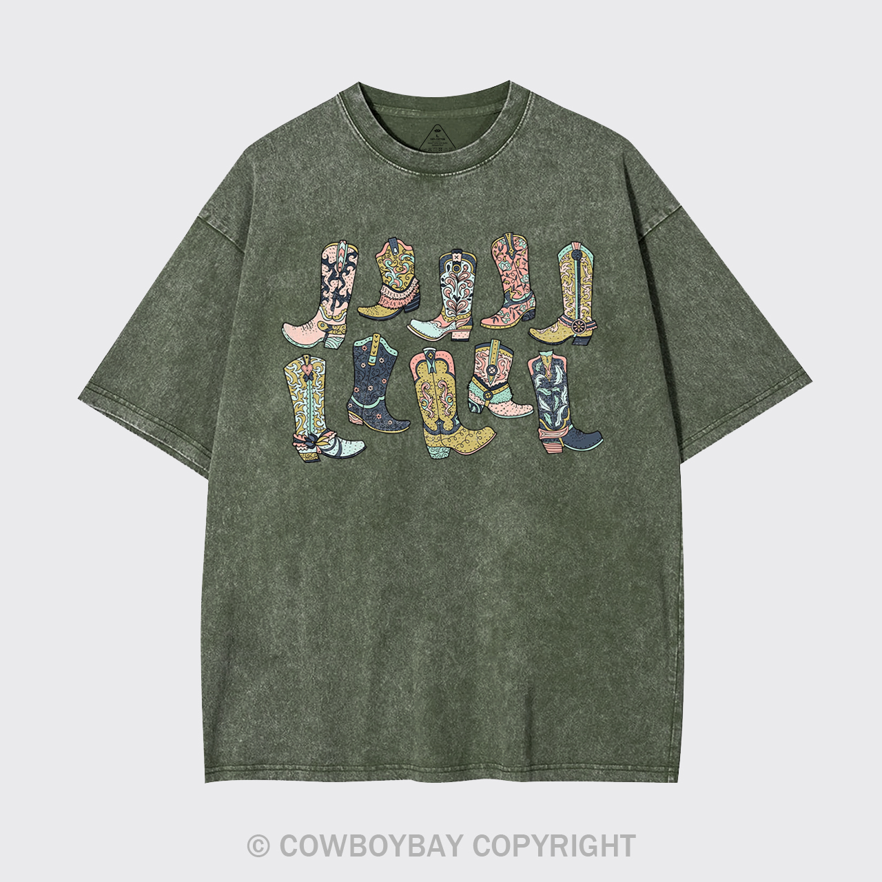 Cowboy Western Cowgirl Boots Garment-dye Tees
