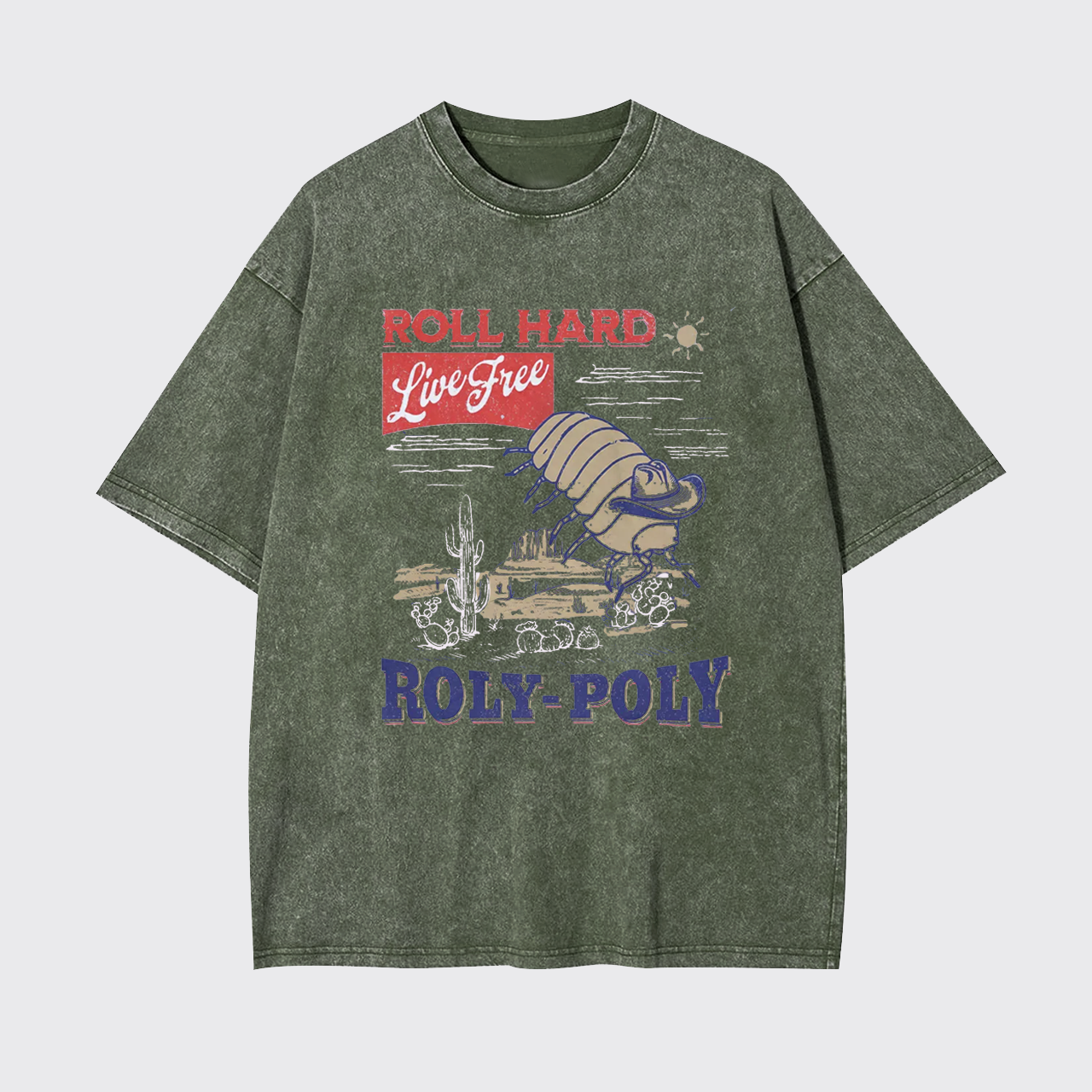 Roly Hard Live Free Garment-dye Tees