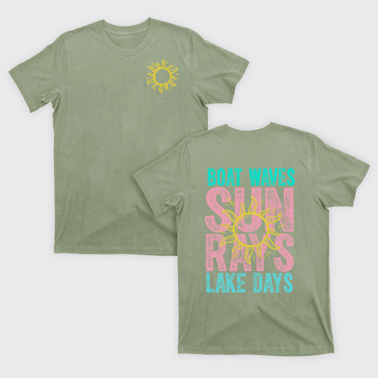 Summer,Boat Waves Sun Rays Lake Days T-Shirts