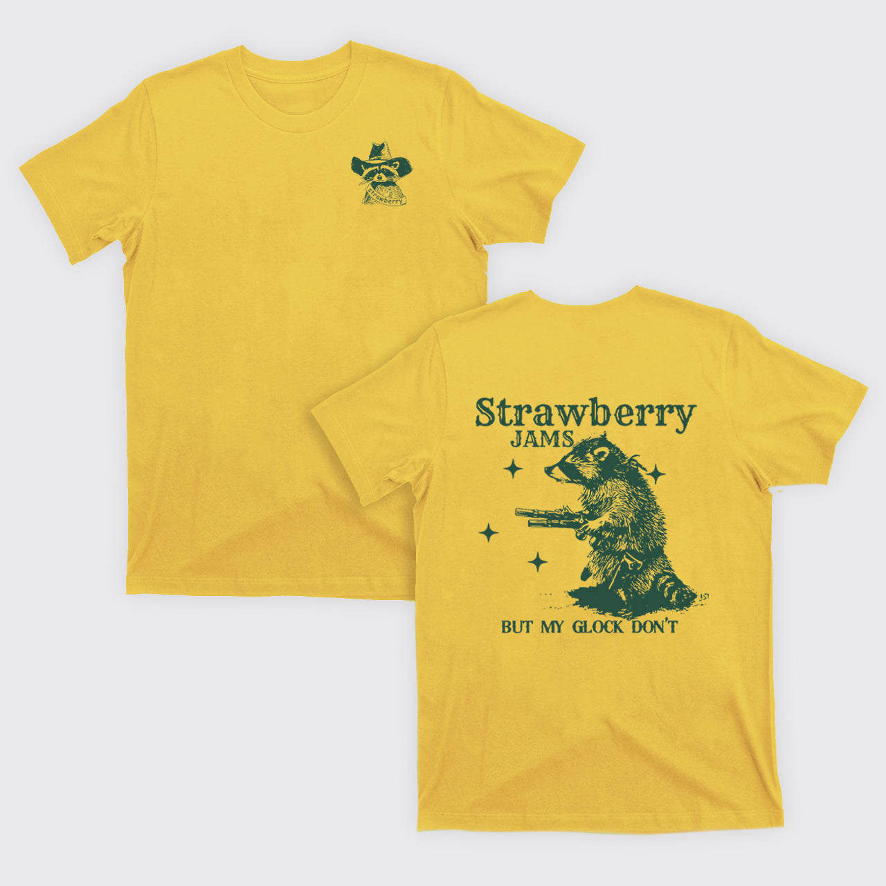 Snarky Sayings-Strawberry Jams But My Glock Don't T-Shirts