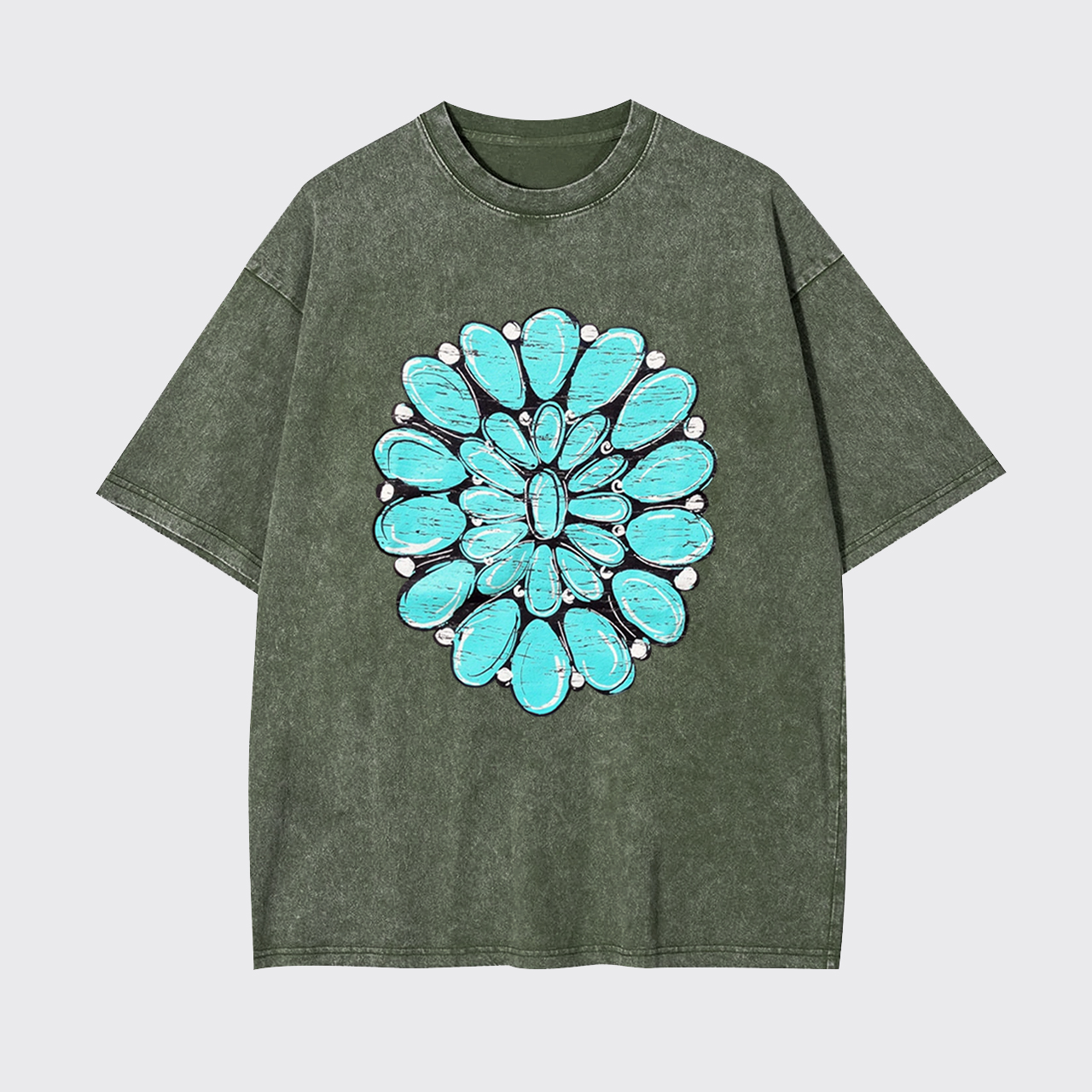 Turquoise Stone Country Music Garment-dye Tees