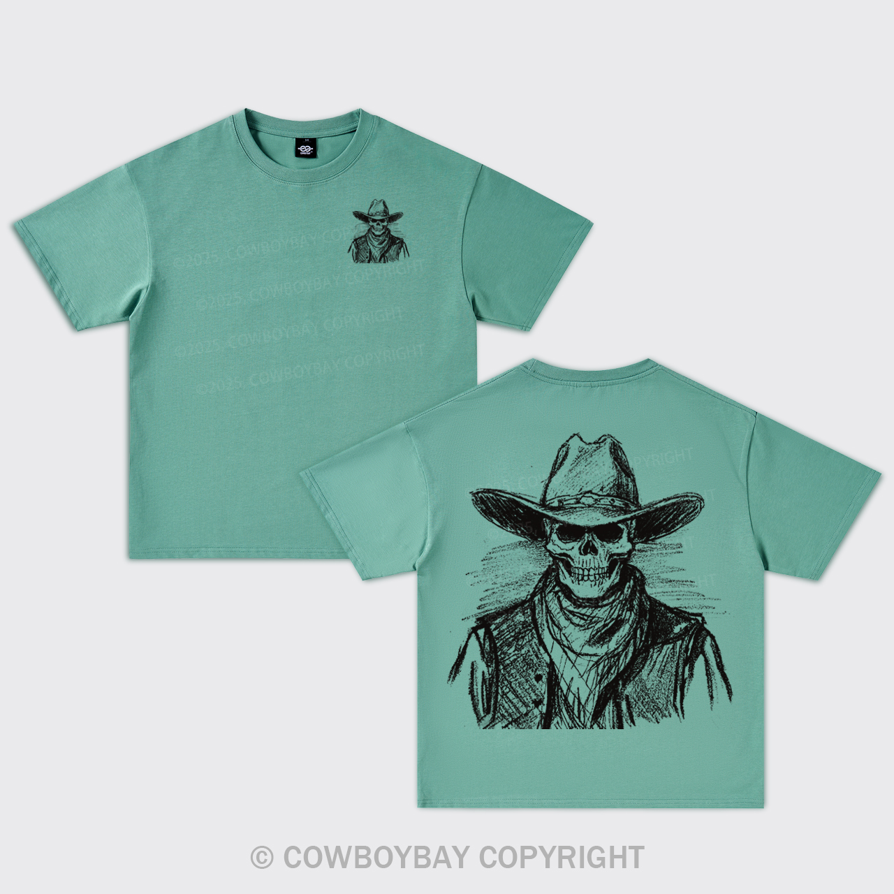 The Brutal Skeleton Cowboy Oversize T-Shirts