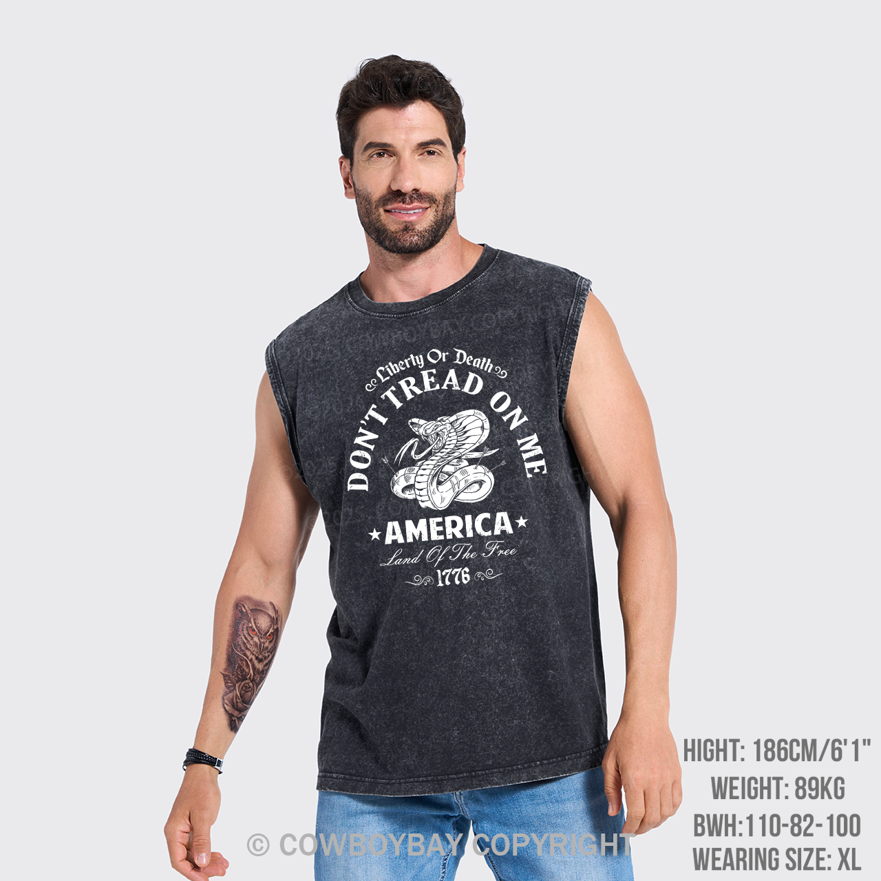 America Liberty Land Of The Free Washed Tanks