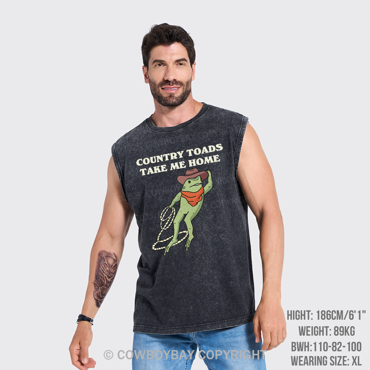 Country Toads Take Me Home Washed Tanks