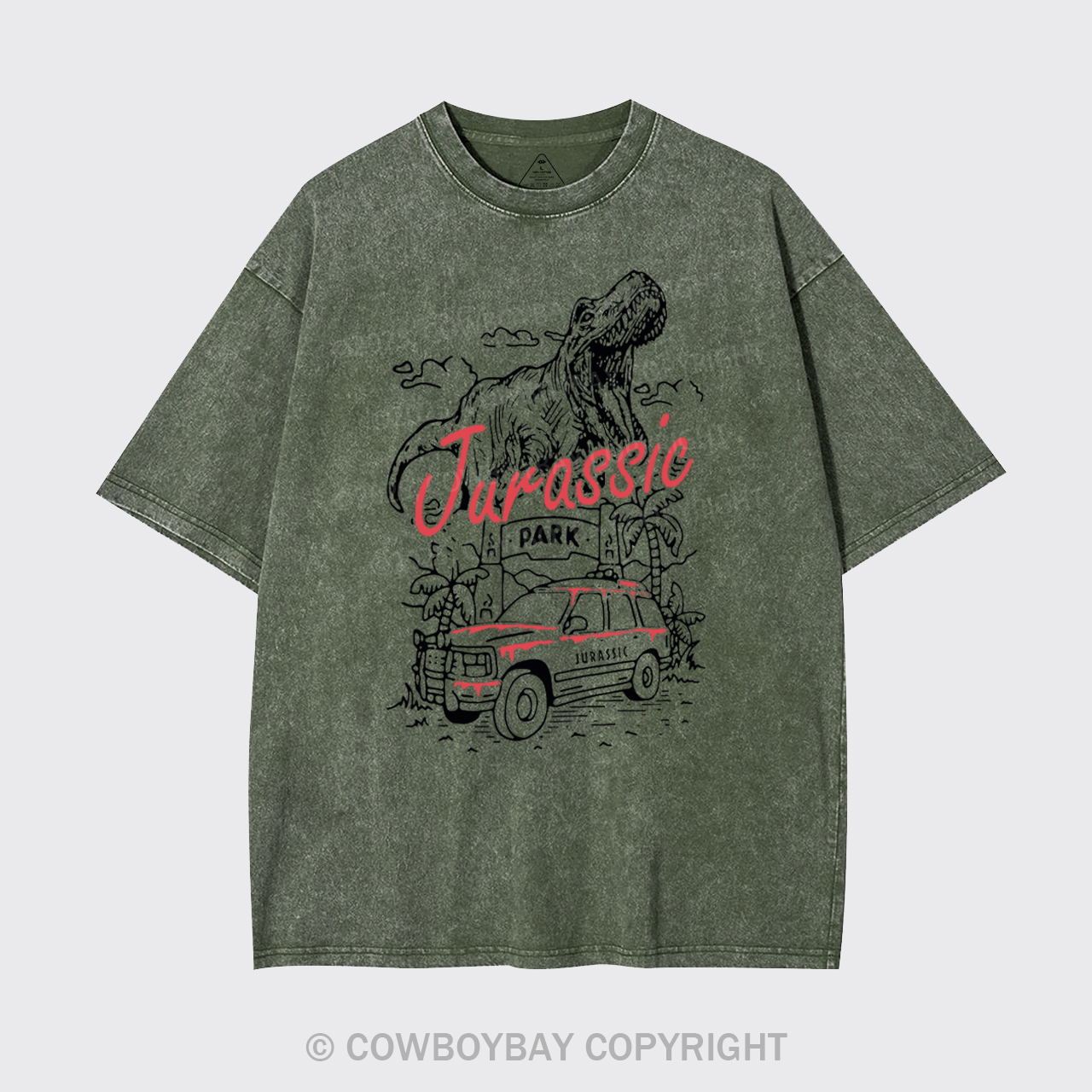 Dinosaur T-rex Garment-dye Tees