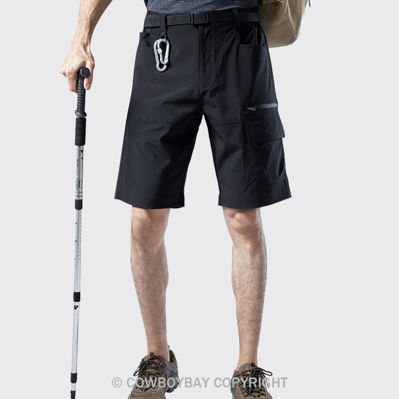 Men's Black Outdoor Loose Sports Shorts