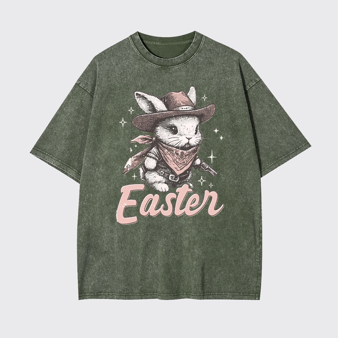 Howdy Easter Western Bunny Garment-dye Tees