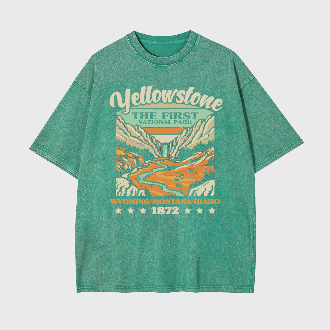 Yellowstone National Park Hiking Garment-dye Tees