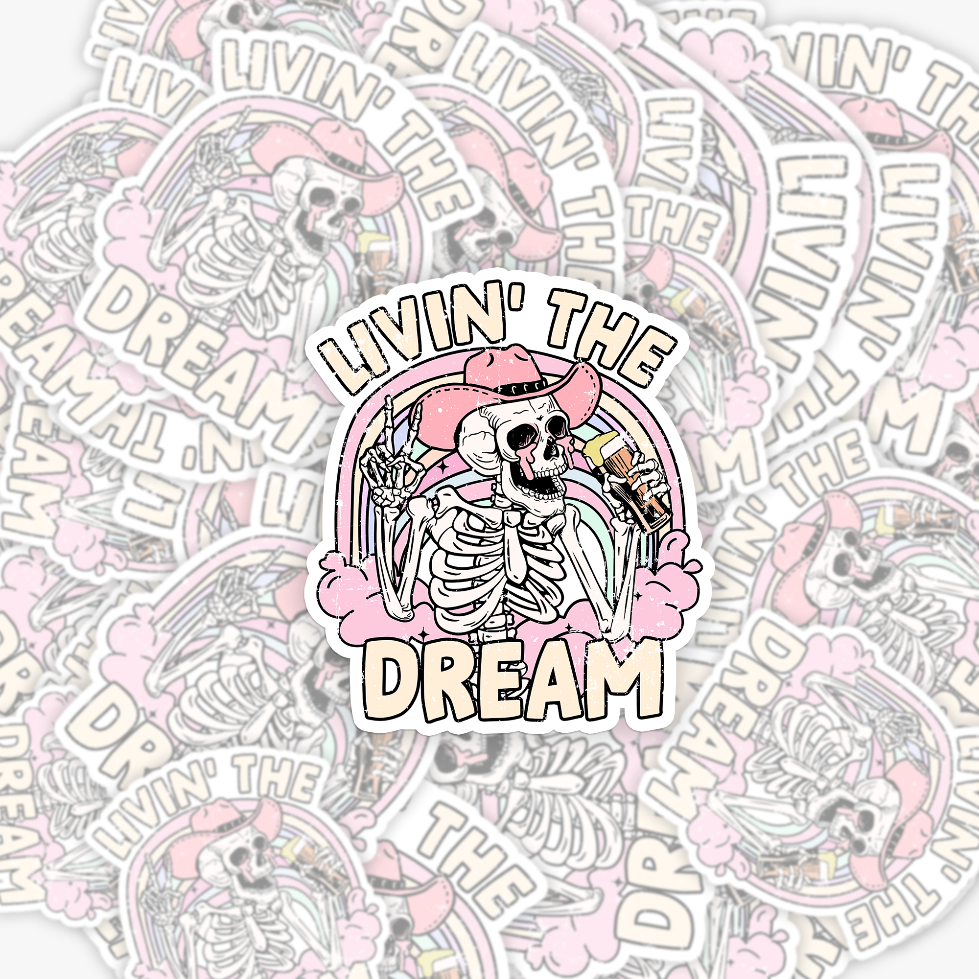 Mental Health-Livin The Dream Sticker 