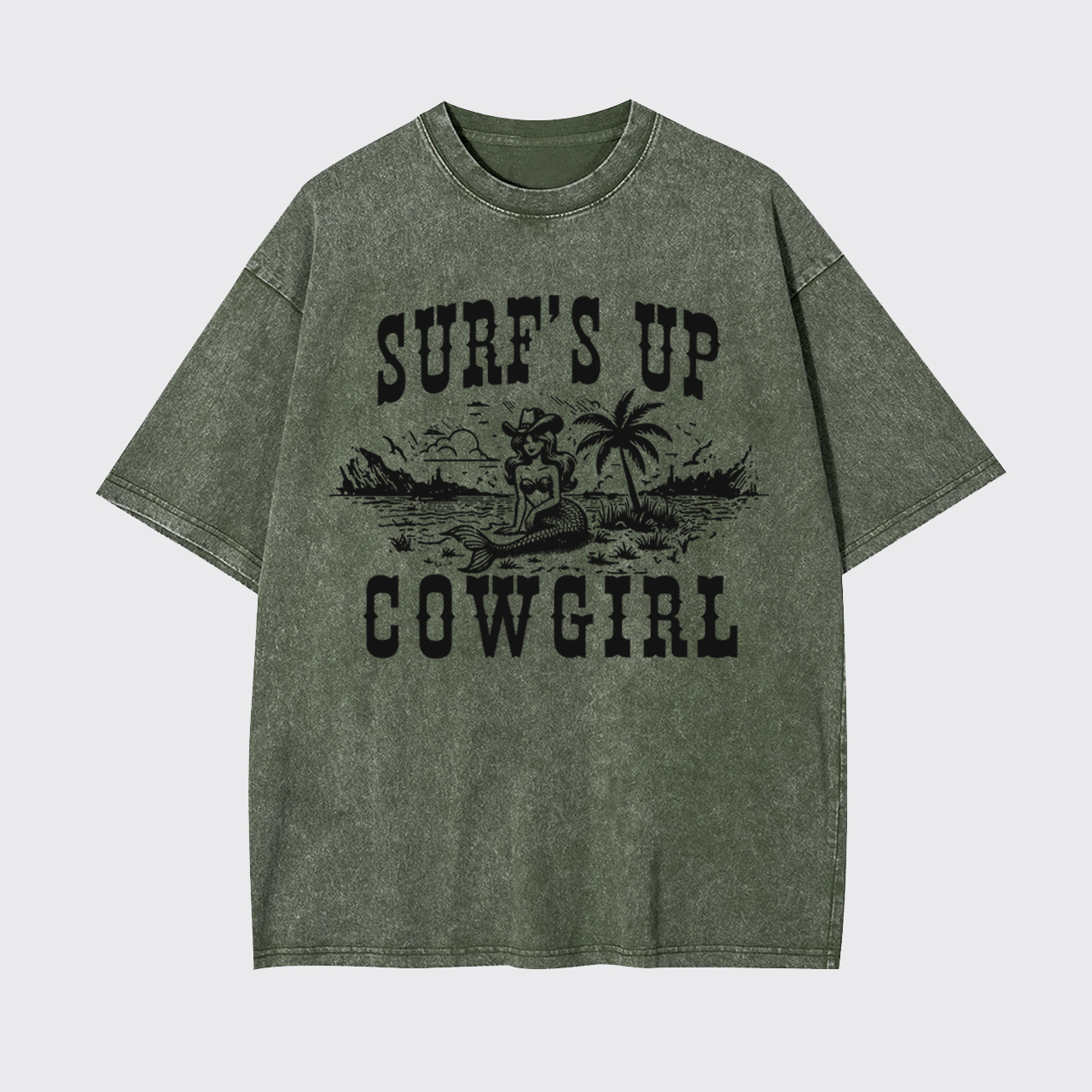 Surf's Up Cowgirl Garment-dye Tees