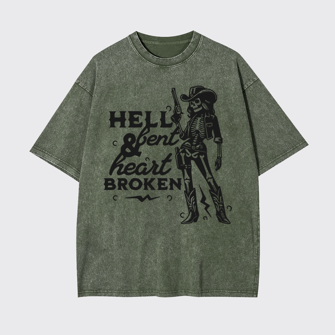 Hell Bent And Heart Broken Garment-dye Tees