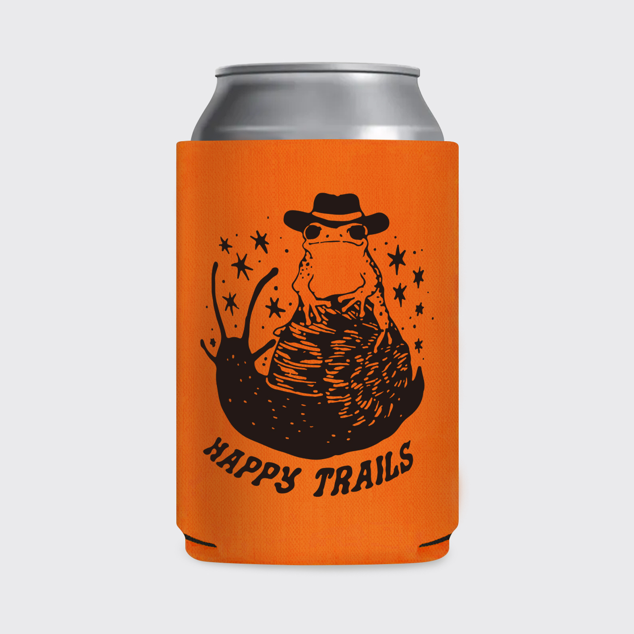 Happy Trails Cowboy Frog Koozie