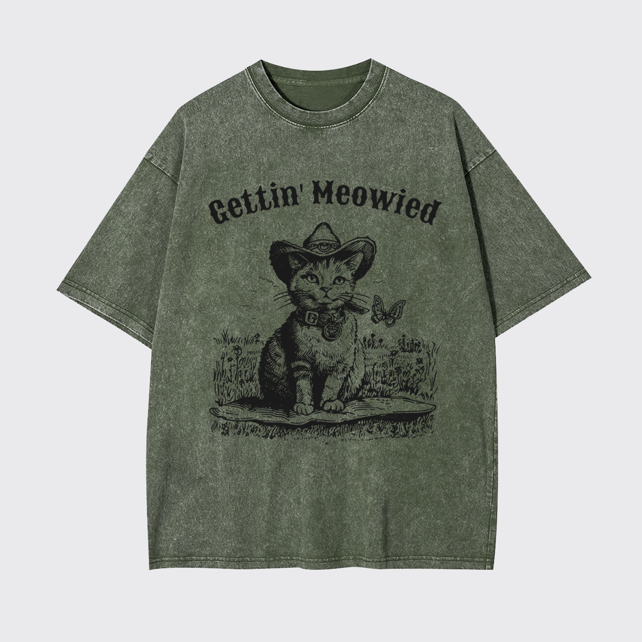 Gettin' Meowied Garment-dye Tees