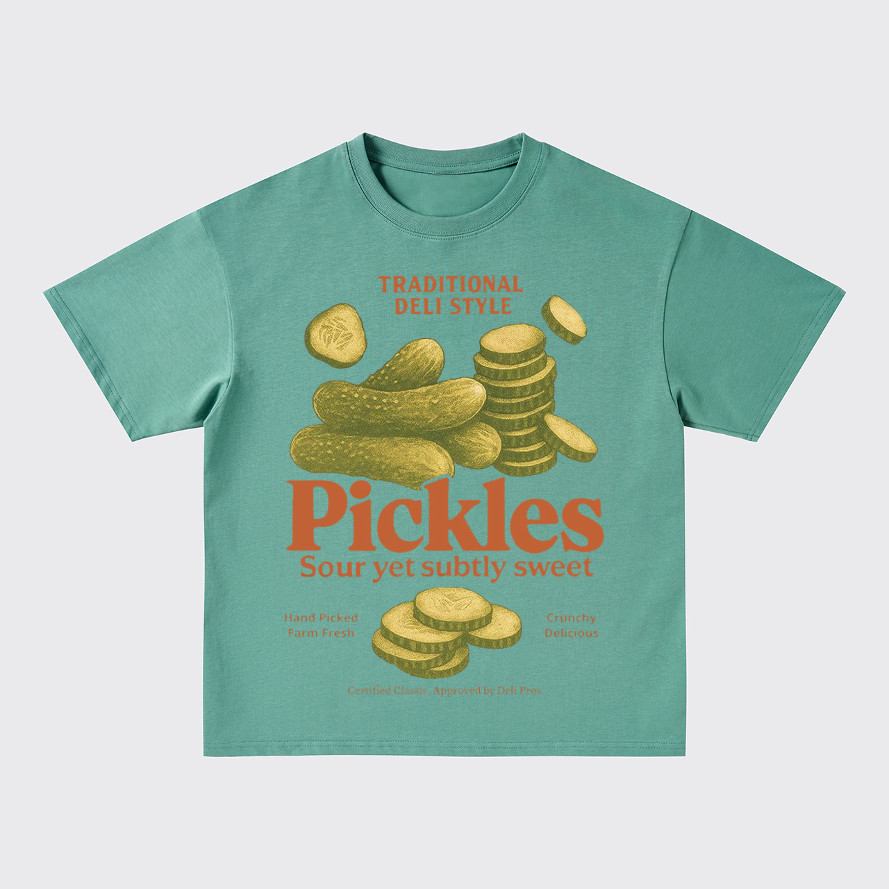 Retro Deli Pickles Oversize T-Shirts