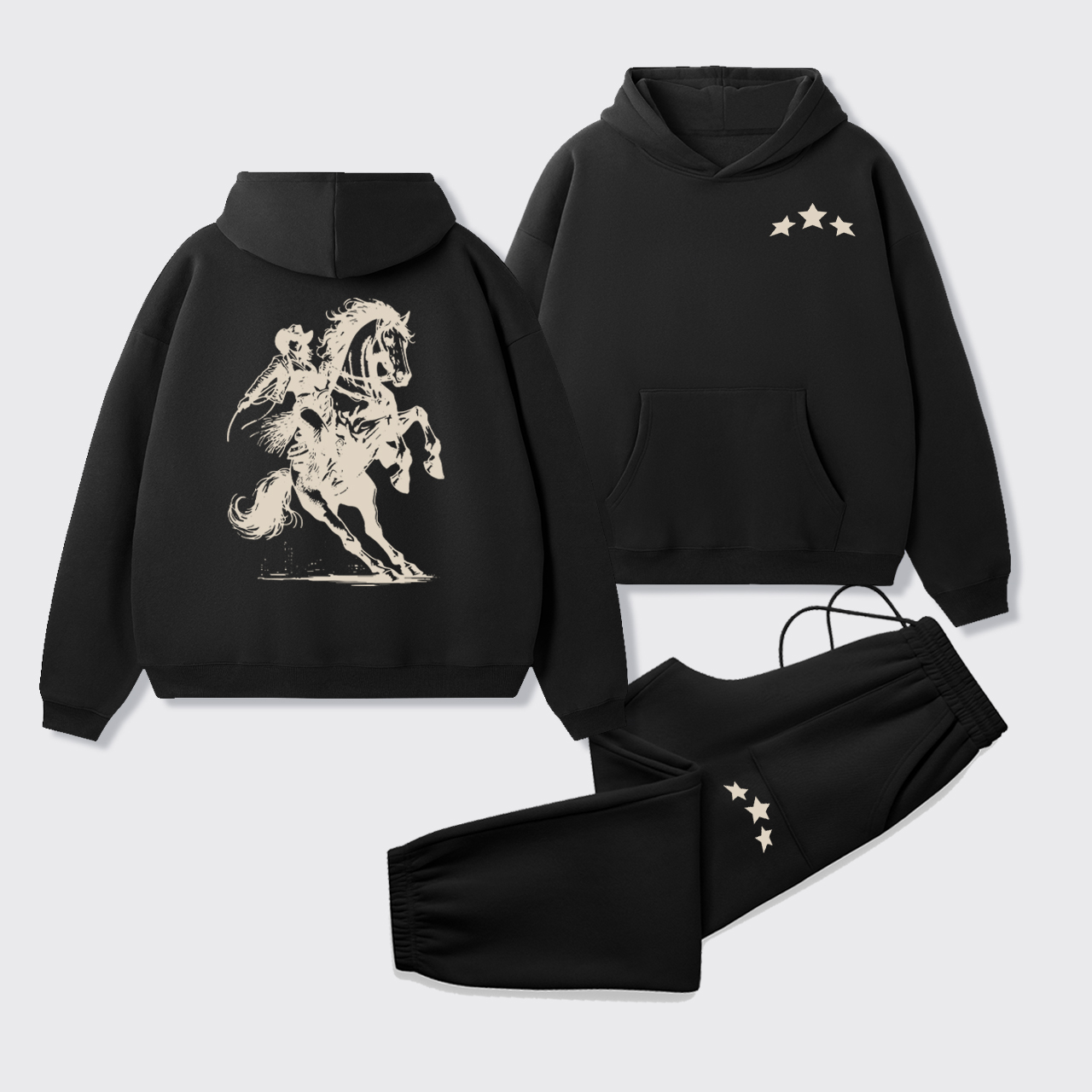 Lone Rider Cowgirl Fleece Hoodie Set
